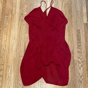 Maroon Drape dress